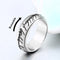 Stainless steel luminous ring Steel Negro 10 number