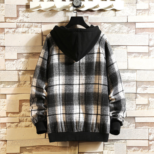 Suéter Japonés con Cuello Alto y Cuadros Cosidos - Image 3