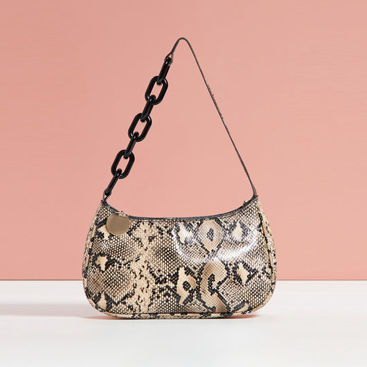 Bolso Baguette de Acrílico con Cadena - Cartera Pequeña para Hombro