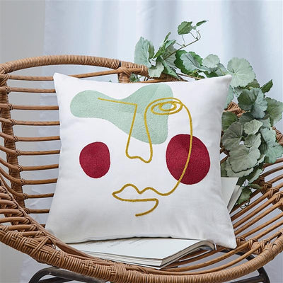 Funda de almohada con bordado geométrico - Image 8