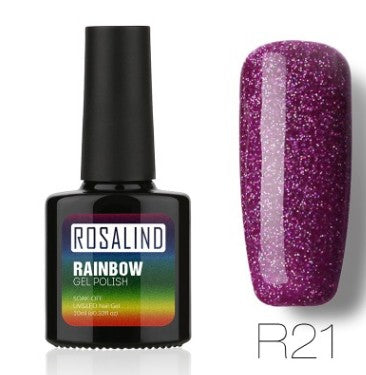 Esmalte de Gel Fotocurable ROSALIND sin Químicos - Sistema Arcoíris con Brillos - Image 28