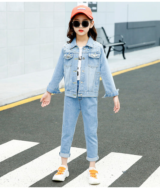 Chaqueta Denim para Niñas - Estilo Clásico y Versátil