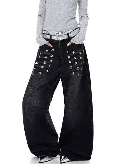 Pantalones Vaqueros Desteñidos para Mujer con Diseño de Remaches Estilo Americano y Detalles Rasgados - Image 16