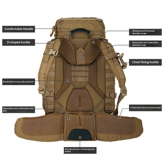 Mochila Táctica Expedition 90L Impermeable y Transpirable para Viajes Extremos - Image 8