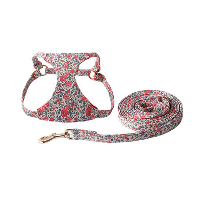 Arnés Floral para Mascotas con Correa de Paseo - Image 10