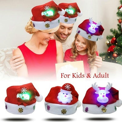 Gorro Navideño Luminoso con Apliques de Dibujos Animados - Image 3