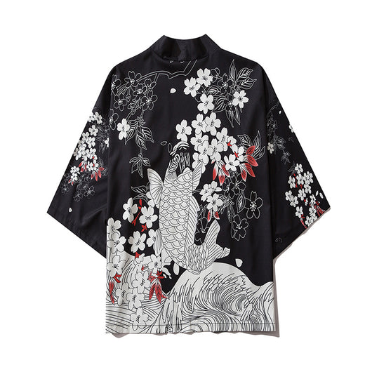 Cardigan Kimono Gato Samurái Streetwear Unisex Harajuku Anime - Image 22
