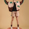 Chaqueta Corduroy Retro Japonesa con Cuello Muñeca y Costuras Contrastadas