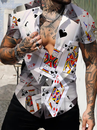 Playera Manga Corta Impresa en 3D para Hombre Verano - Image 10