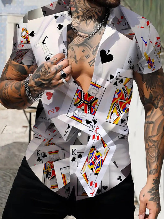 Playera Manga Corta Impresa en 3D para Hombre Verano - Image 10