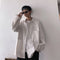Camisa Masculina de Manga Longa Listrada Coreana - Estilo Moderno e Elegante