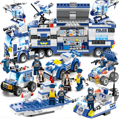 Bloques de Construcción Portaaviones Militar Policía para Niños - Image 33