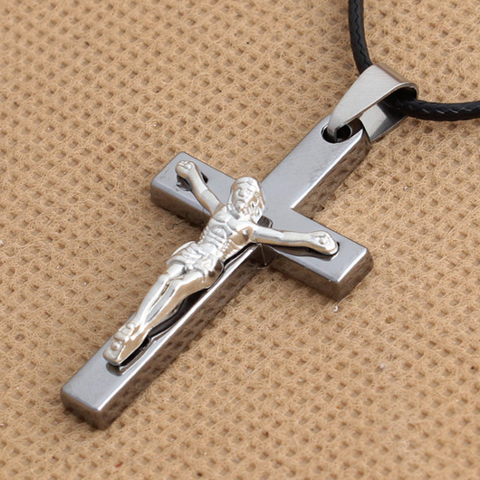 Dije Cruz de Jesús en Acero Inoxidable