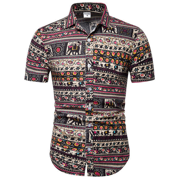 Camisa Casual de Playa para Hombre con Estampado - Image 12