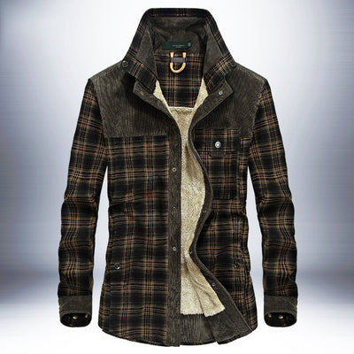 Chaqueta de Invierno para Hombre Acolchada Térmica Algodón Puro a Cuadros - Image 2