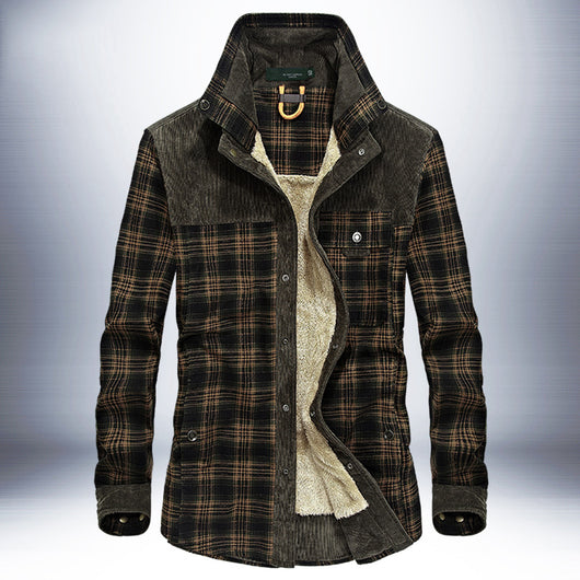 Chaqueta de Invierno para Hombre Acolchada Térmica Algodón Puro a Cuadros - Image 2