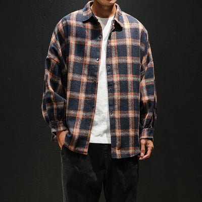 Camisa Casual de Cuadros Manga Larga para Hombre - Image 21