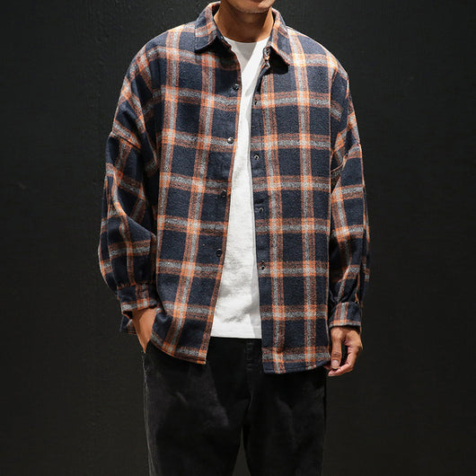 Camisa Casual de Cuadros Manga Larga para Hombre - Image 21