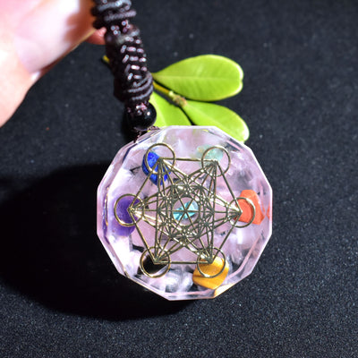 Collar de Orgonita con Gemas de Cristal para Sanación Reiki y Equilibrio de Chakras - Image 3