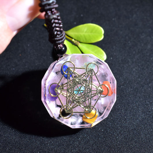 Collar de Orgonita con Gemas de Cristal para Sanación Reiki y Equilibrio de Chakras - Image 3