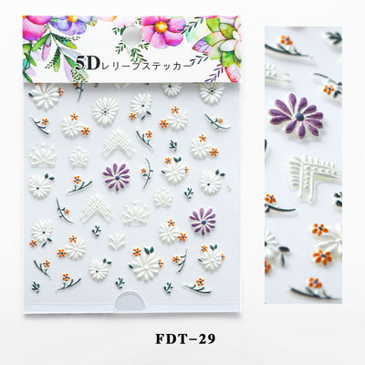 Calcomanías de Uñas con Relieve Serie Flores - Image 20