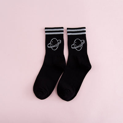 Calcetines Deportivos de Algodón con Diseño Planeta de Dos Bandas - Image 6