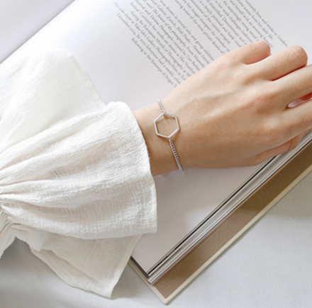 Pulsera de Cadena Geométrica