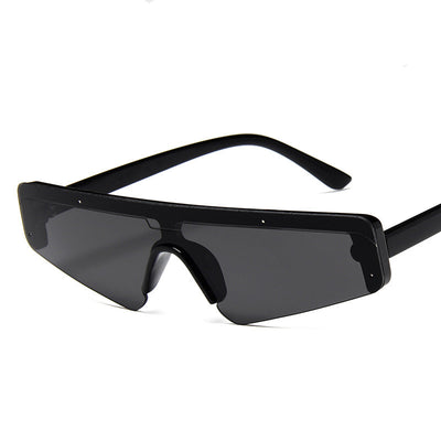 Brown mirror Siamese sport sunglasses with a flat top frame and gradient lenses, shown on a white background. - Image 30