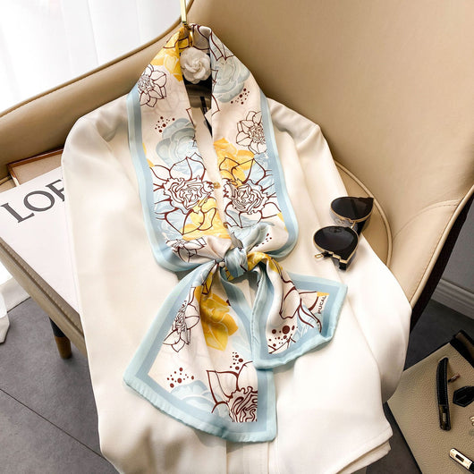 Diadema Pañuelo de Seda Artificial Elegante y Versátil - Image 18