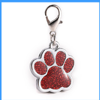 Placa de identificación personalizada para perro con brillo y forma de pata en aleación de zinc - Image 8