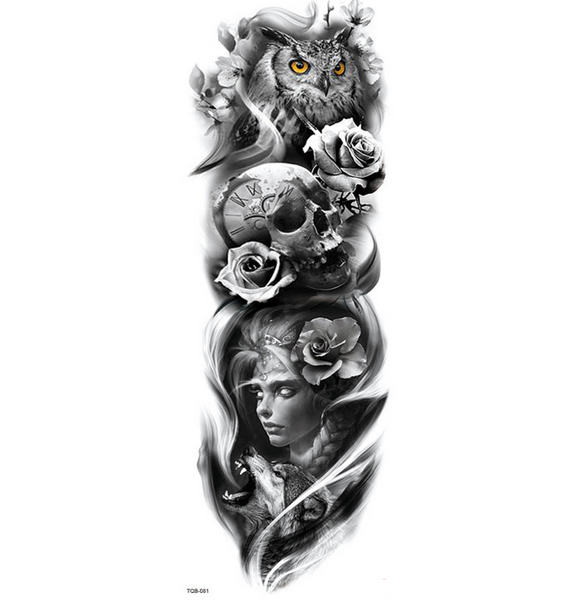 Tatuaje Temporal Impermeable de Brazo Completo