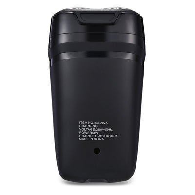 Afeitadora Eléctrica Recargable Kemei 202A con Doble Cabezal Rotatorio y Afilado Automático - Image 6