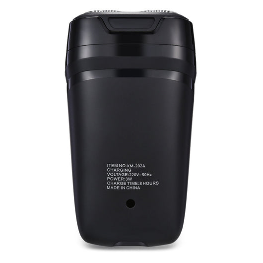 Afeitadora Eléctrica Recargable Kemei 202A con Doble Cabezal Rotatorio y Afilado Automático - Image 6