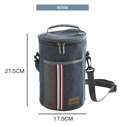 Bolsa Térmica Portátil Redonda para Almuerzo de Oficina - Image 21