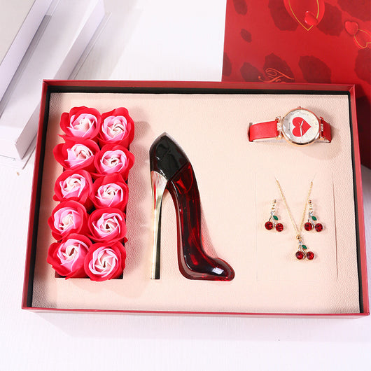 Reloj Perfumado con Aretes de Moda