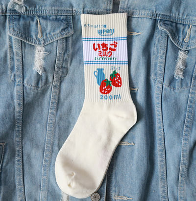 Calcetines Largos Estilo Harajuku con Diseño de Fresa - Moda Coreana Kawaii - Image 8