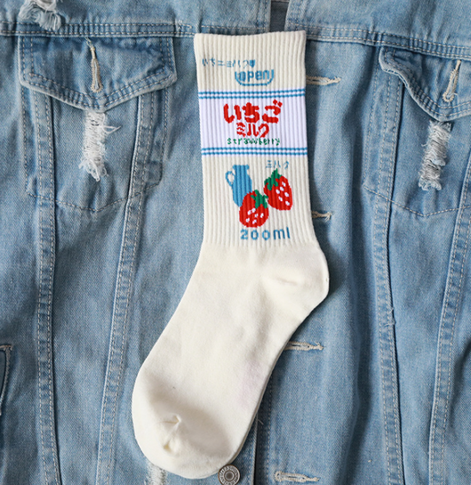 Calcetines Largos Estilo Harajuku con Diseño de Fresa - Moda Coreana Kawaii - Image 8