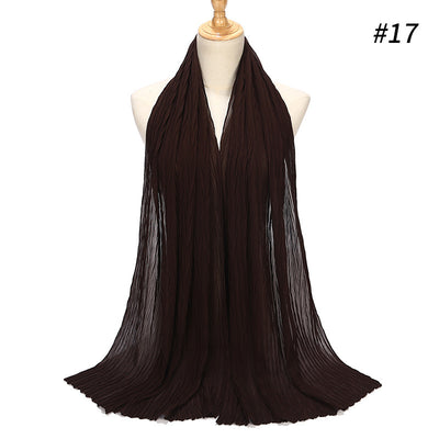 Hijab Chiffón Plisado con Efecto Perla - Capa Versátil - Image 16