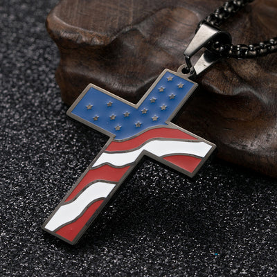 Collar Patriótico con Cruz y Bandera - Image 4