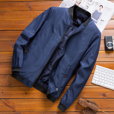 Chaqueta Deportiva Cuello Elevado Estilo Beisbolero