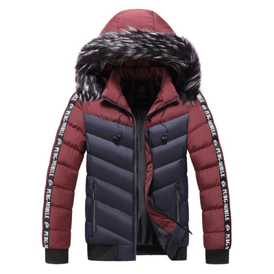 Chaqueta de Invierno Acolchada para Hombre con Cuello de Piel - Image 8