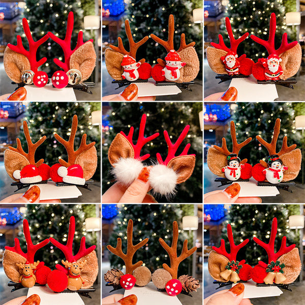 Pinzas Navideñas Decorativas - Clips Festivos de Pato, Muñeco de Nieve y Astas