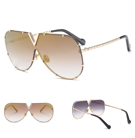 Gafas de Sol Unisex Rimless con Remaches - Estilo Minimalista y Versátil - Image 3