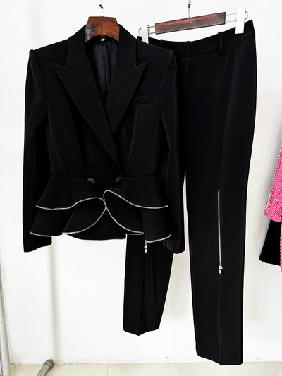 Traje Ejecutivo Dos Piezas con Blazer Ajustado y Pantalón Entallado - Image 16
