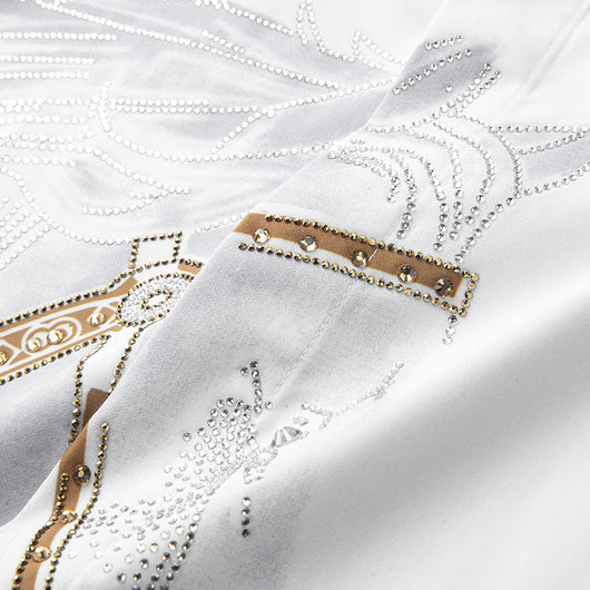 Camisa Slim Fit Hombre Manga Larga con Strass y Efecto Sin Planchado - Image 9