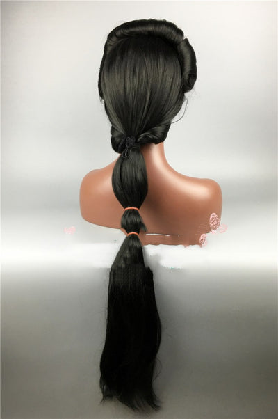 Trenza Larga Esponjosa Negra - Image 5