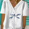 Playera Estampada Cuello V Manga Corta
