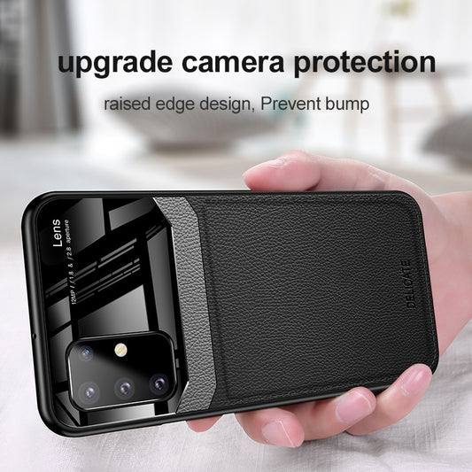 Funda Samsung S20 Cuero con Vidrio Templado - Protección Antichoque Premium