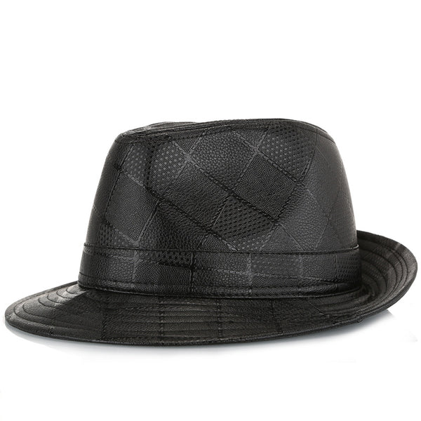 Sombrero de Ala Ancha Tartán con Textura PU - Colección Otoño Invierno