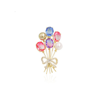 Broche de Cristal Imitación Elegante